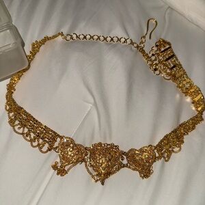 Gold Heart Chain Belt